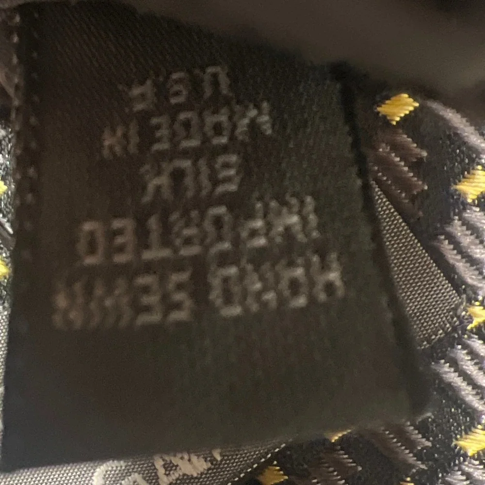 Robert Talbott Silk Tie Mens OS Grey Yellow Geometric W.O. Gamble Luxury USA
